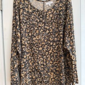 New Directions Patterned Long Sleeve Top